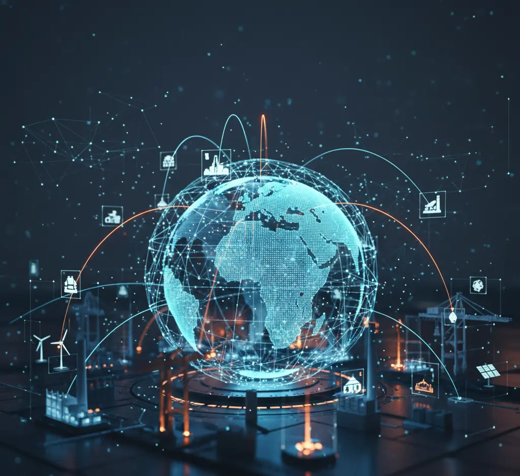 Globalización de la industria en el mercado internacional.