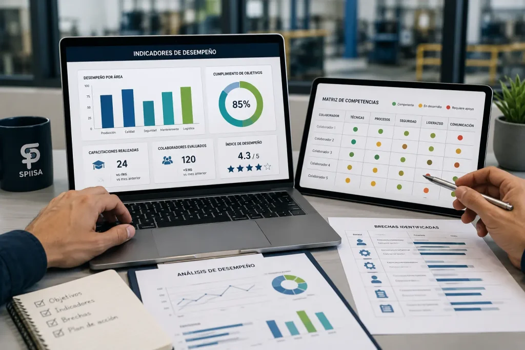 Análisis de indicadores de desempeño, competencias y resultados operativos para identificar necesidades de capacitación y oportunidades de mejora dentro de la organización. 