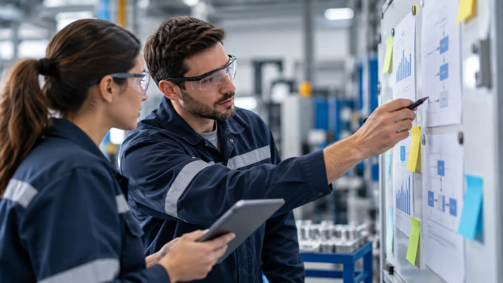 Equipo industrial revisando procesos para aplicar Kaizen y mejora continua